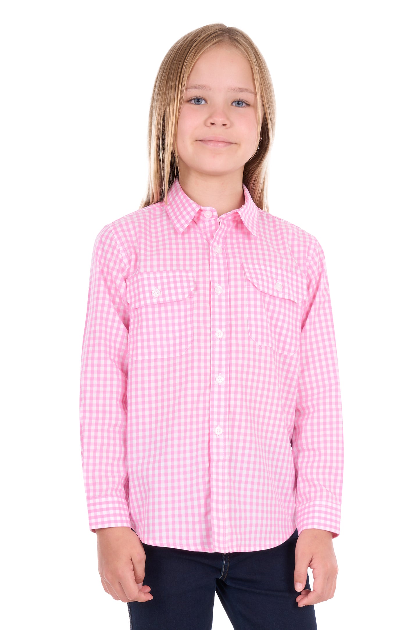 Hard Slog Girls Taylor Long Sleeve Shirt - Pink
