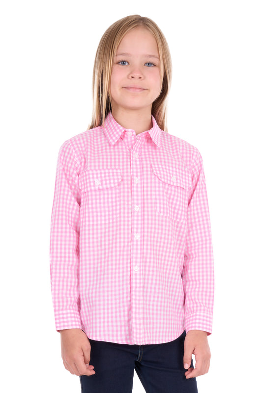 Hard Slog Girls Taylor Long Sleeve Shirt - Pink