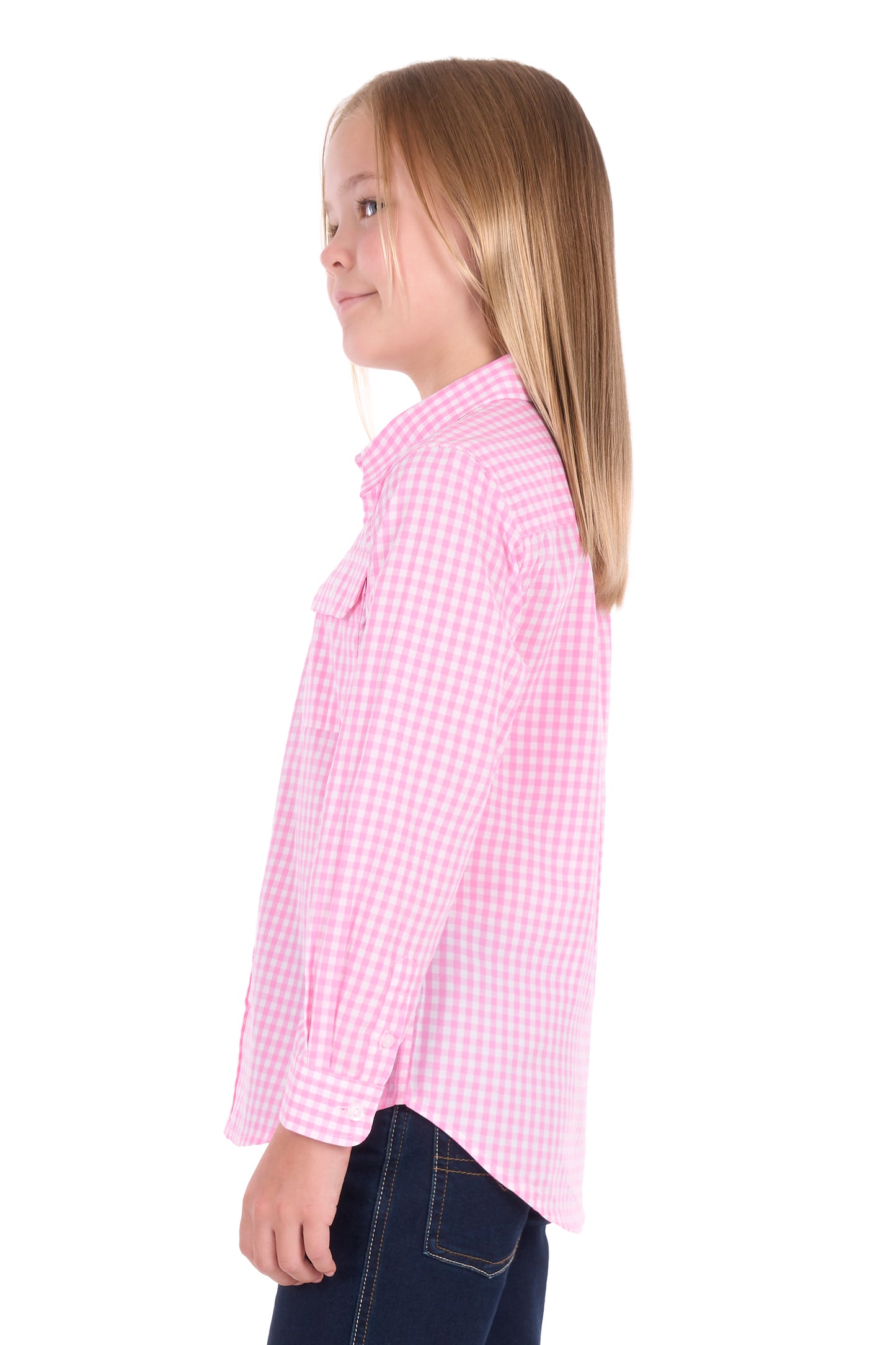 Hard Slog Girls Taylor Long Sleeve Shirt - Pink