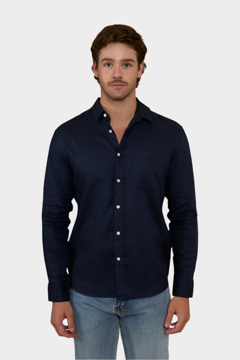 Ringers Western Men's Glenmorgan Relaxed Linen Dress Shirt