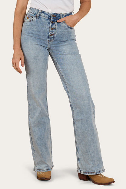 Ringers Western Womens Betsy High-Rise Bootleg Jeans - Light Blue
