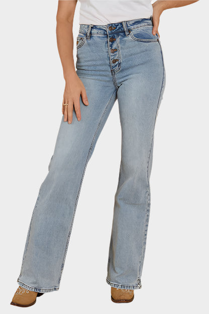 Ringers Western Womens Betsy High-Rise Bootleg Jeans - Light Blue