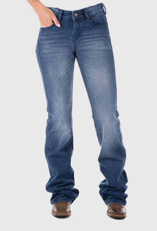 HITCHLEY & HARROW HIGH RISE SR2144 "CLINTON" NAVY STITCH JEANS