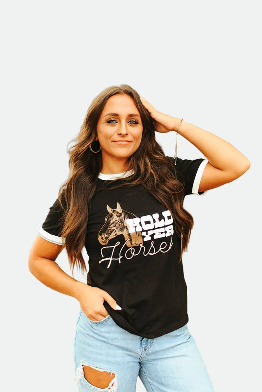 2 Fly Co Hold Yer Horses Tee