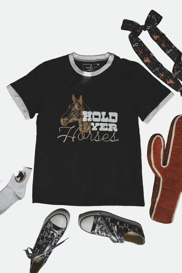 2 Fly Co Hold Yer Horses Tee