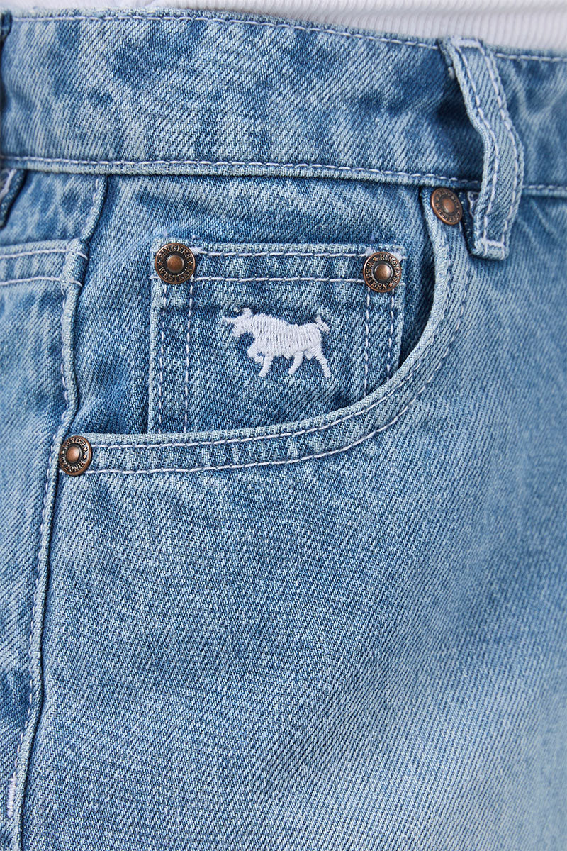Ringers Western Hannah Girls Denim Shorts - Light Blue