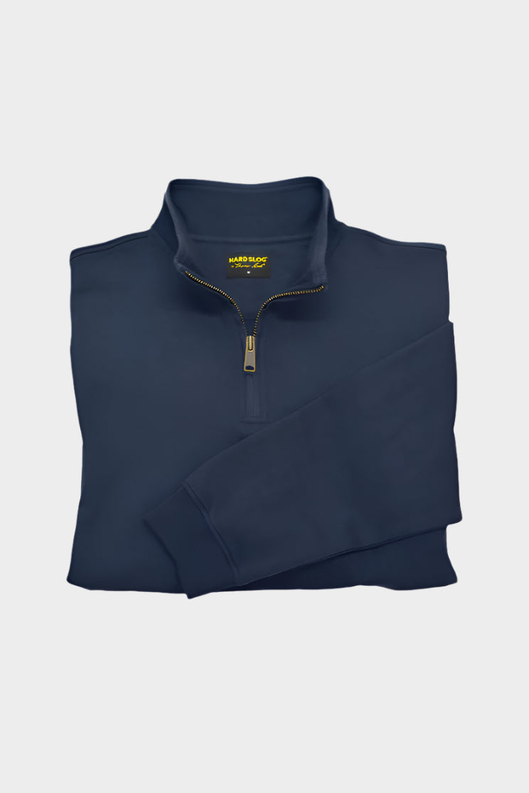 Hardslog Women's 1/4 Zip Fleece Top - Clearance_Navy