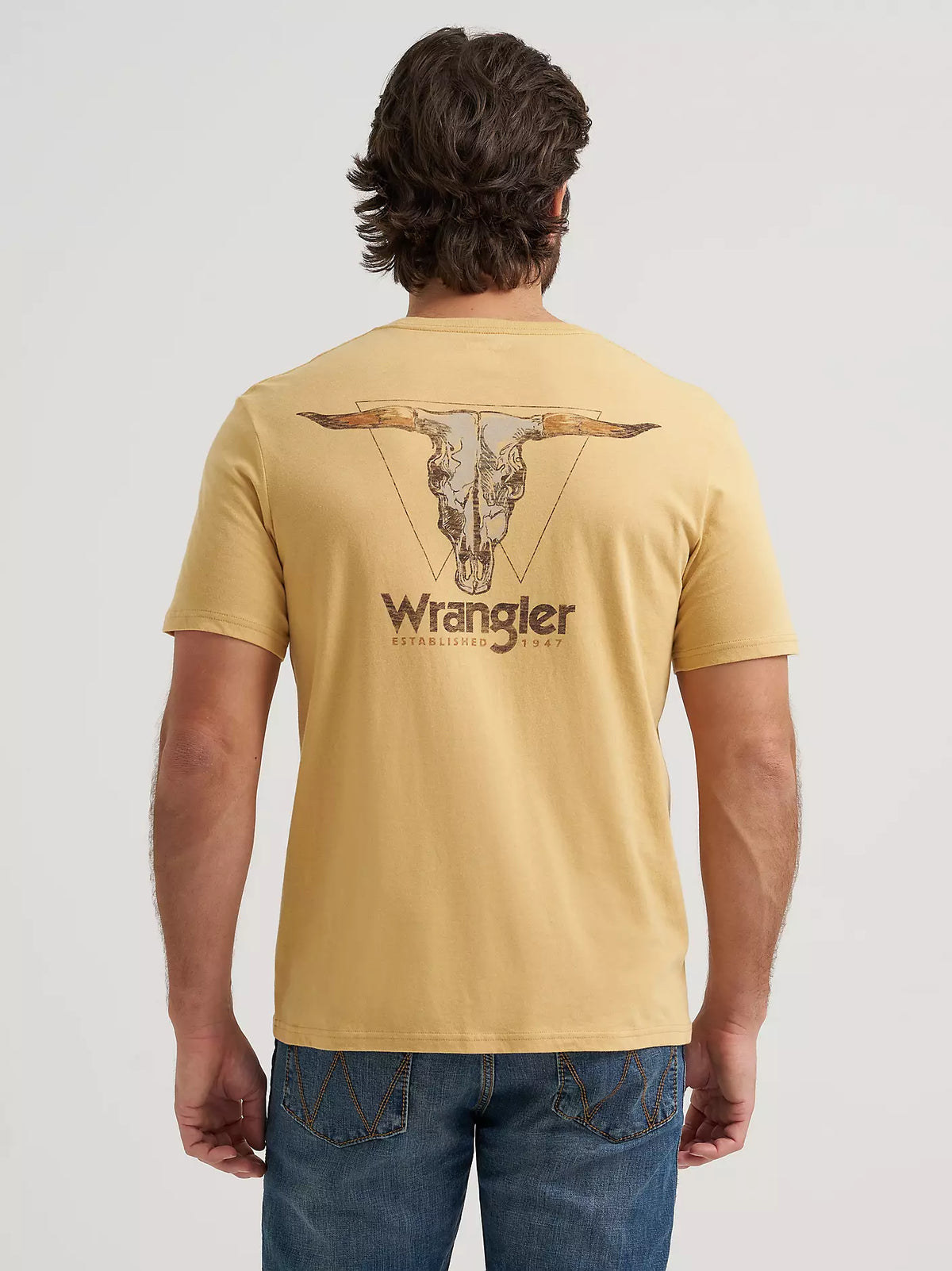 Wrangler Men's High Desert Skull Graphic T-Shirt - Curry Heather