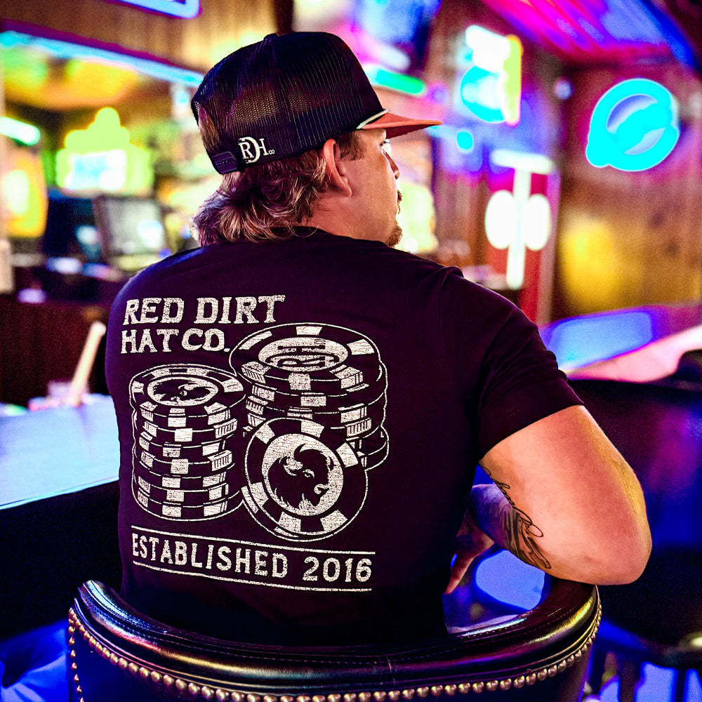 Red Dirt Hat Co. Unisex High Roller T-Shirt - Black