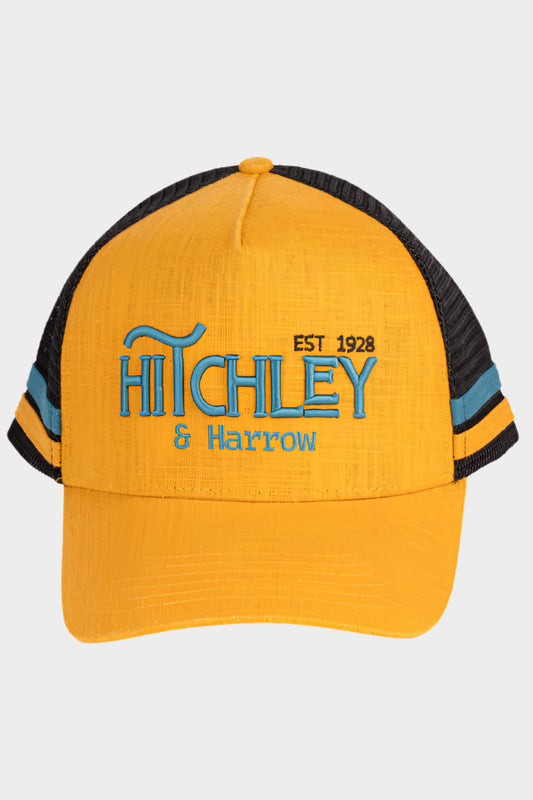 Hitchley & Harrow Women's Trucker Cap - Mustard, Black, and Turquoise