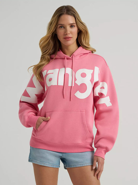 Wrangler Women's Bold Logo Hoodie - Pink