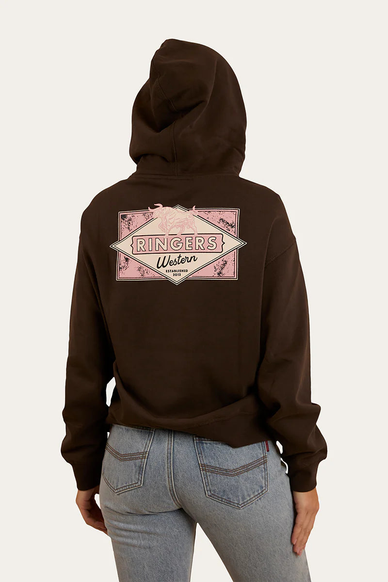 Ringers Western Womens Hometown Pullover Hoodie - Charcoal