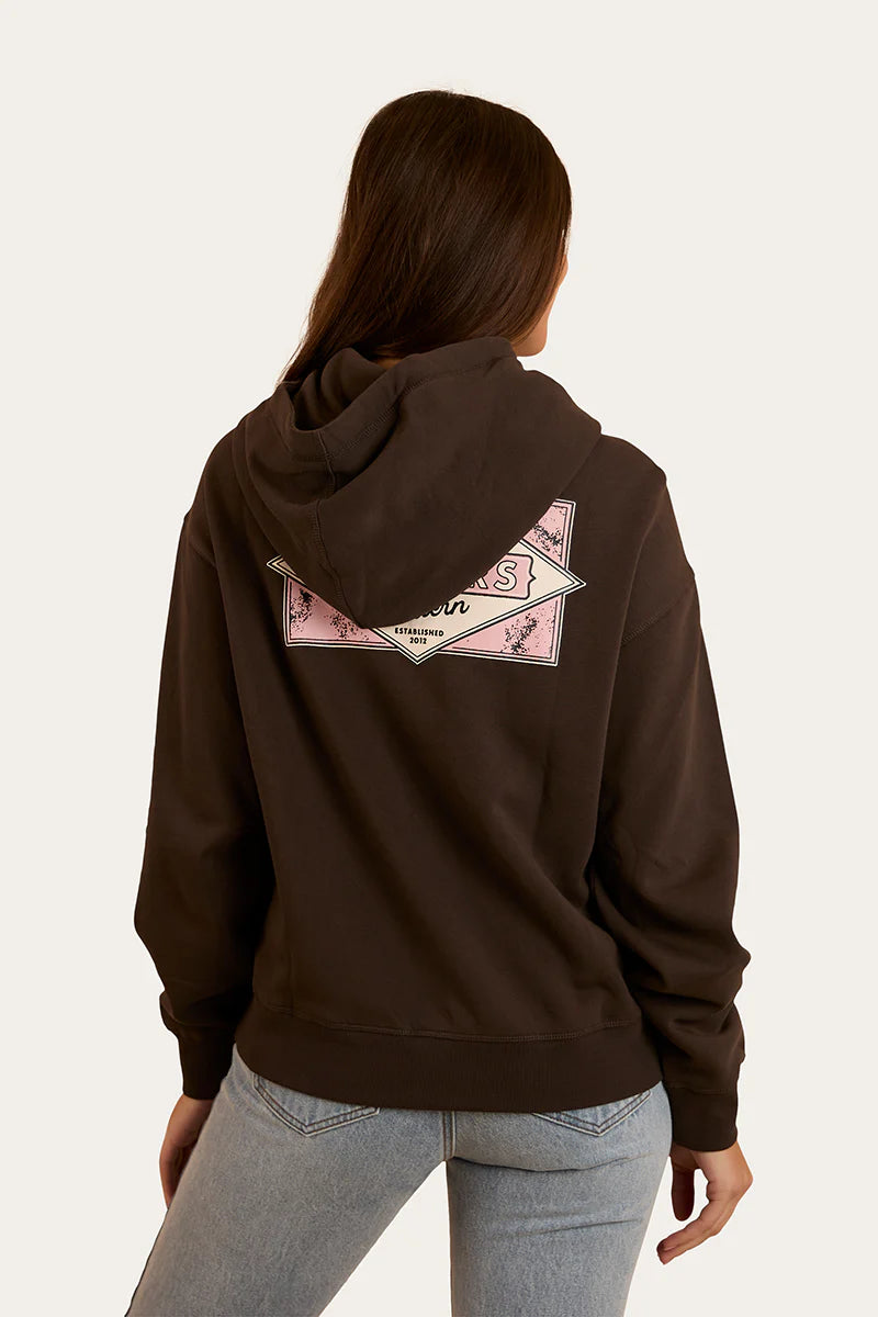 Ringers Western Womens Hometown Pullover Hoodie - Charcoal