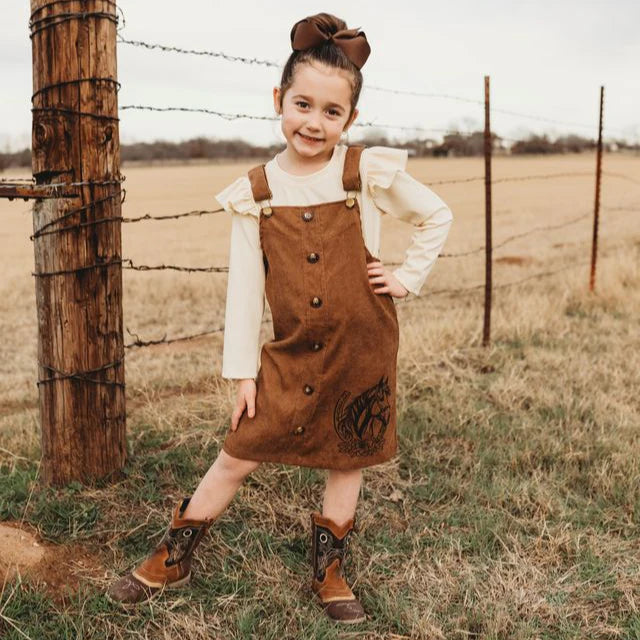 Shea Baby Horseshoe Overall Dress