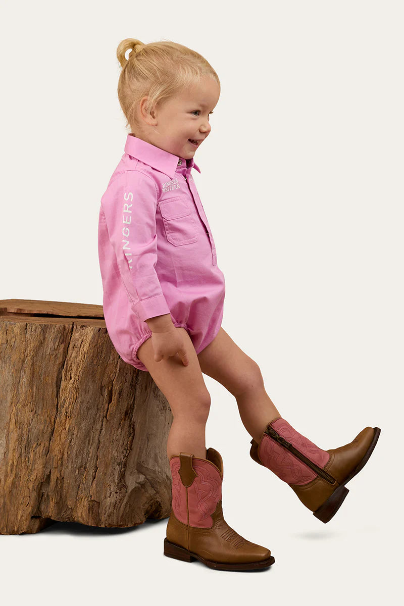 Ringers Western Babies Howdy Tot Long Sleeve Workshirt Romper