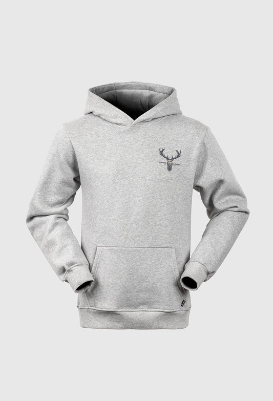 Hunters Element Men's Alpha Stag Hoodie - Grey Marle