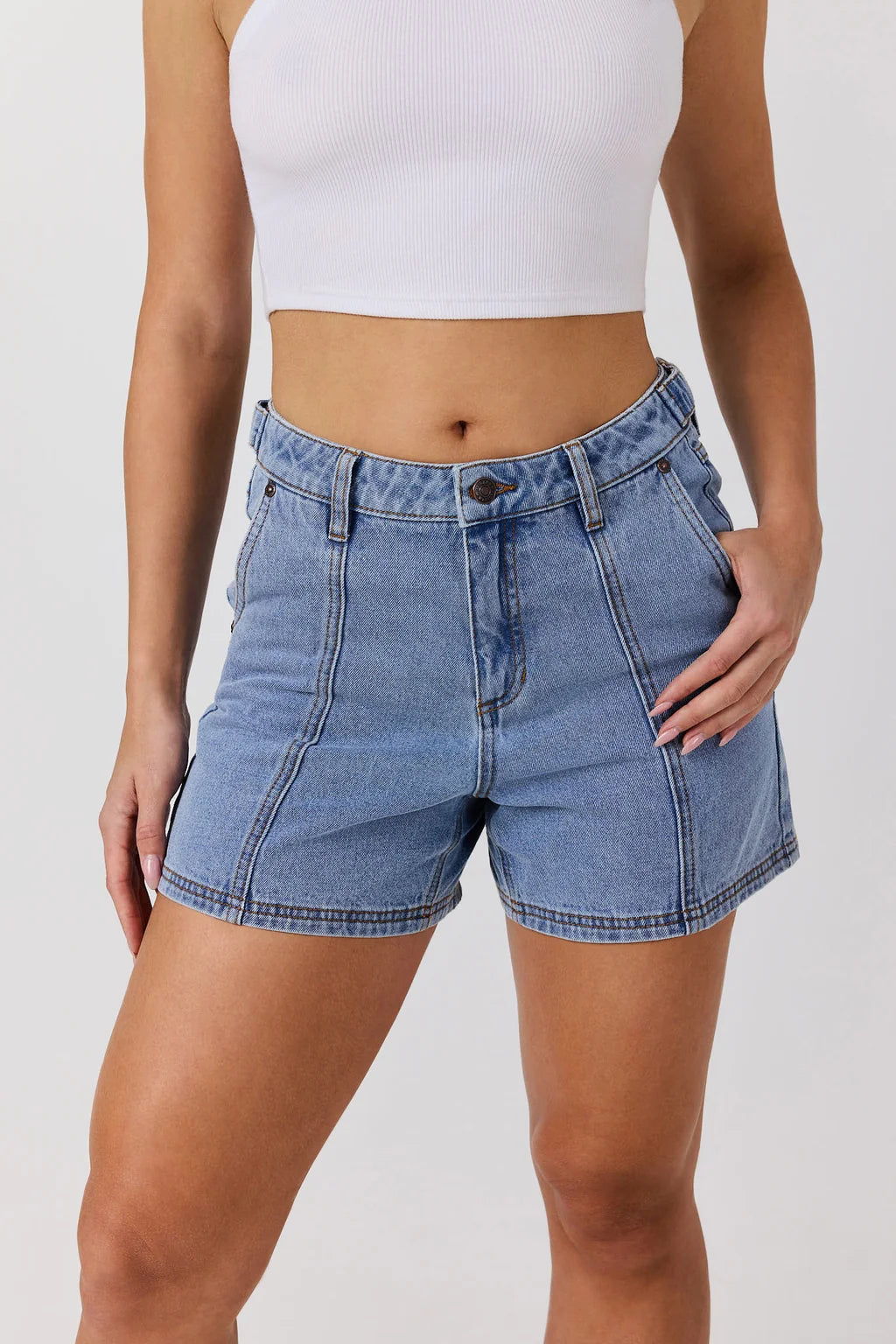 Ringers Western  Women’s Iris Outback Denim Short – Light Blue