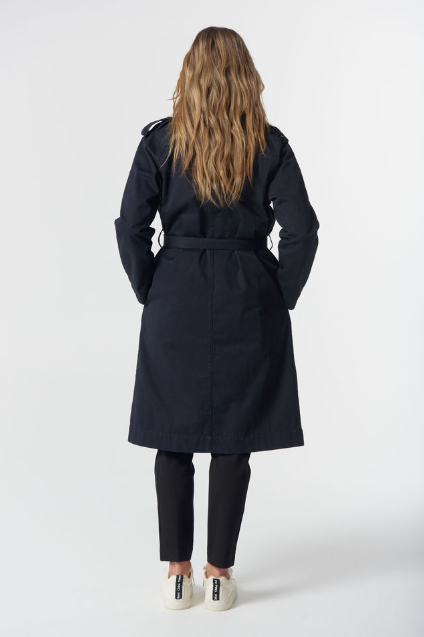 Goondiwindi Cotton Rafter Trench Cotton Jacket - Dark Navy