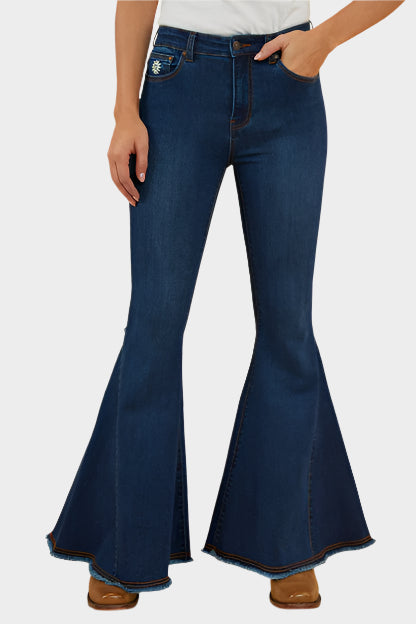 Ringers Western Fields Womens Super Flare Jeans - Classic Blue REG