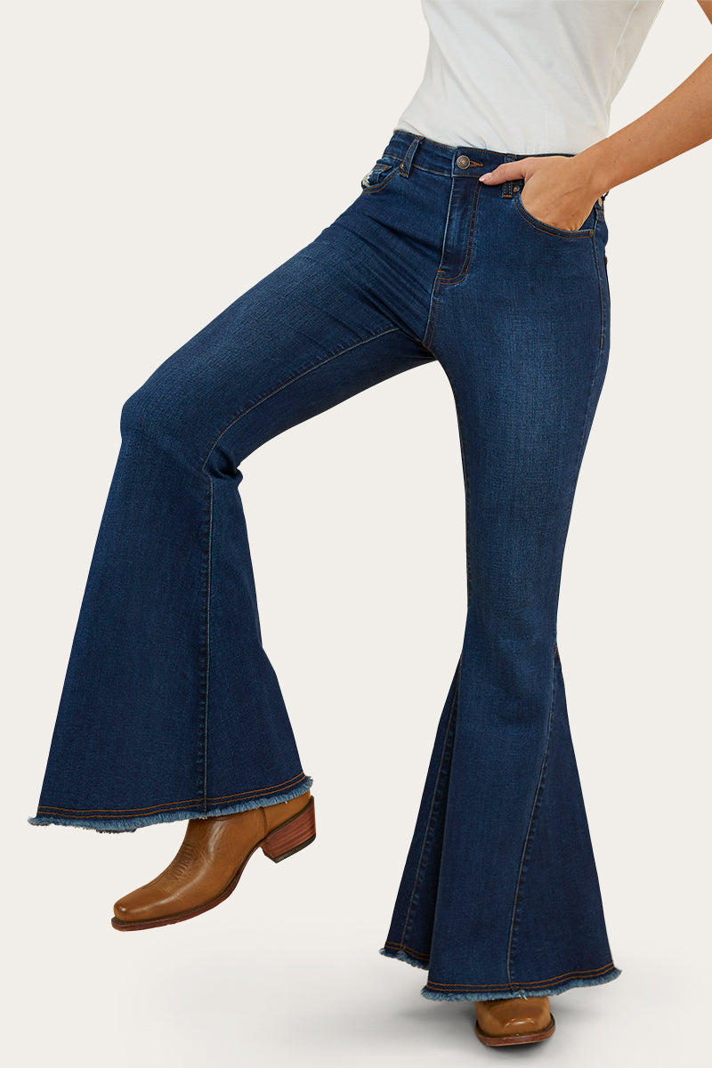 Ringers Western Fields Womens Super Flare Jeans - Classic Blue REG