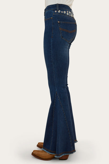 Ringers Western Fields Womens Super Flare Jeans - Classic Blue REG