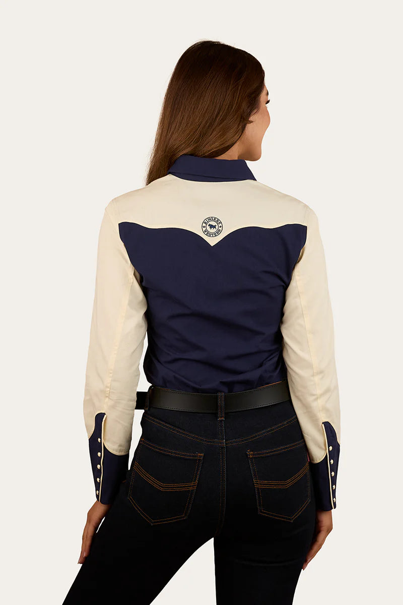 Ringers Western Women's Jacinta Womens Western Shirt - Navy/Off White