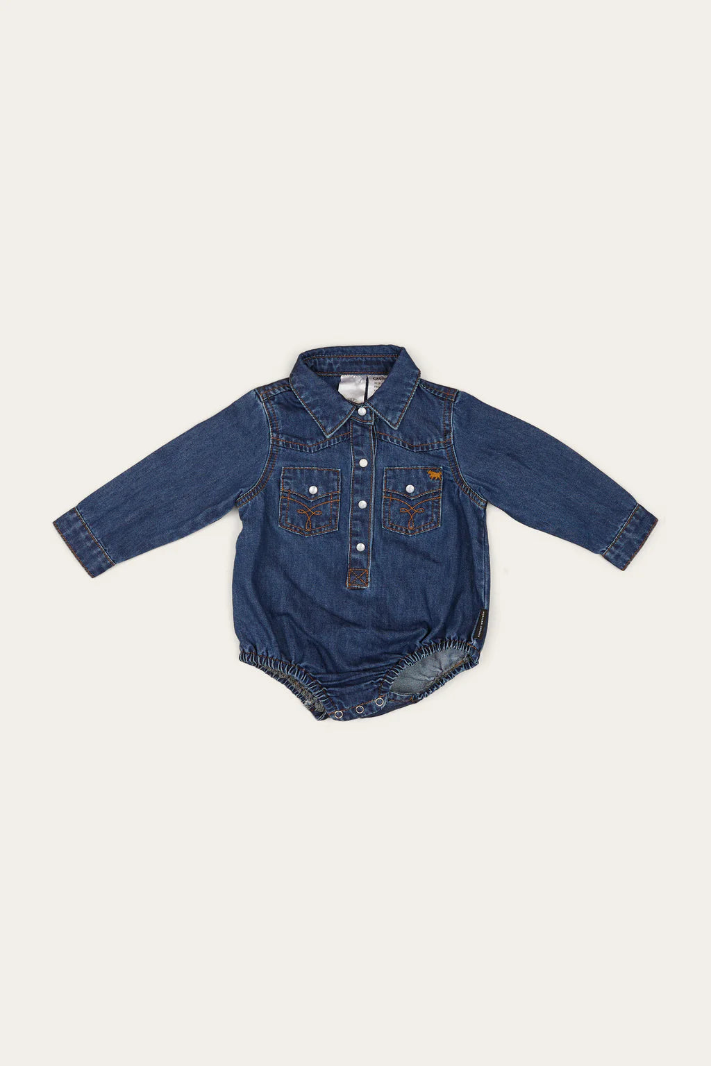 Ringers Western Babies Jax Chambray Western Shirt Romper