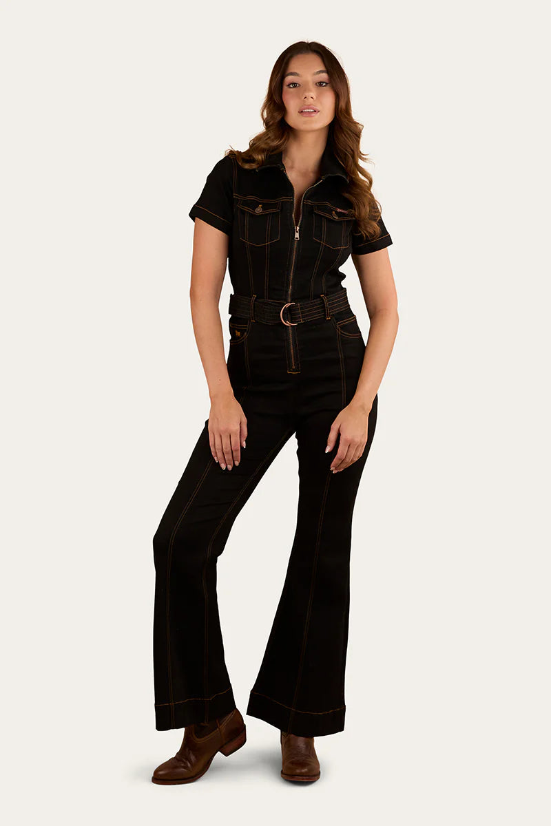 Ringers Western Jazmine Womens Bootleg Jumpsuit - Black