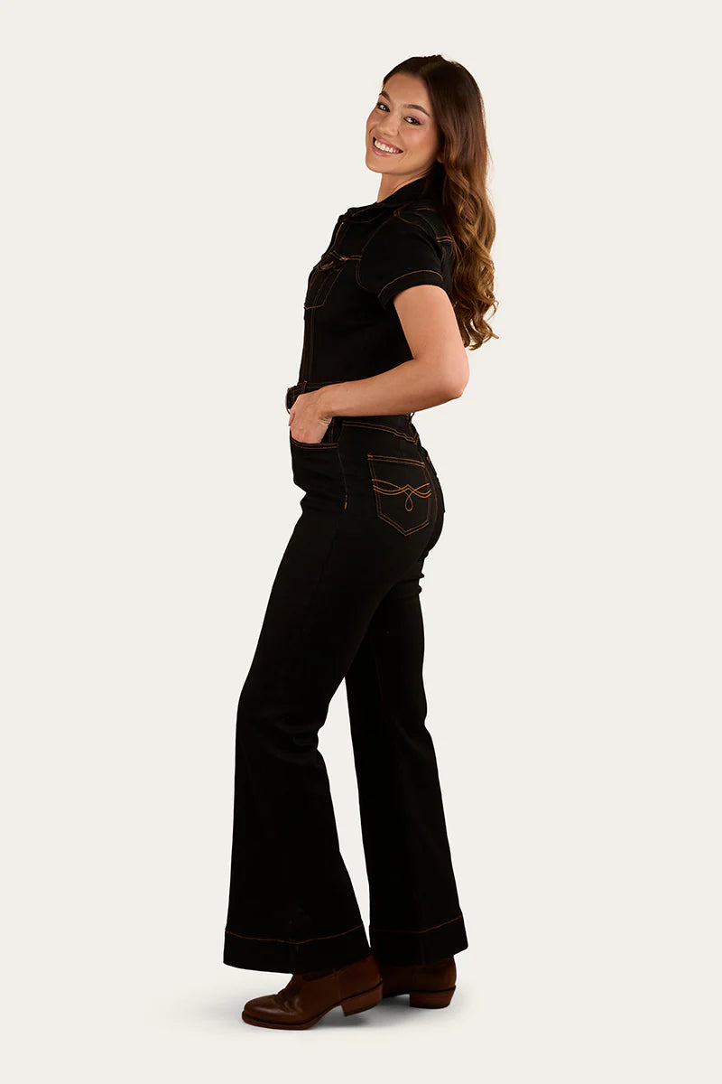 Ringers Western Jazmine Womens Bootleg Jumpsuit - Black
