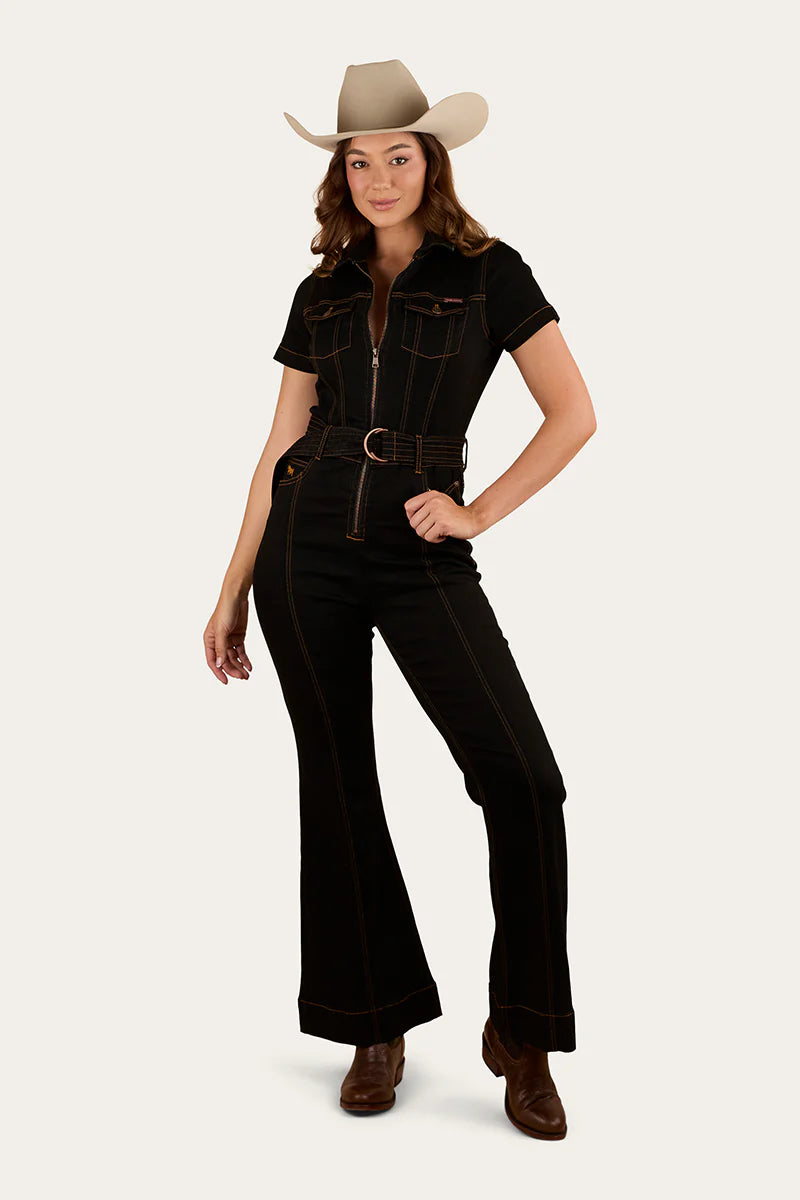 Ringers Western Jazmine Womens Bootleg Jumpsuit - Black