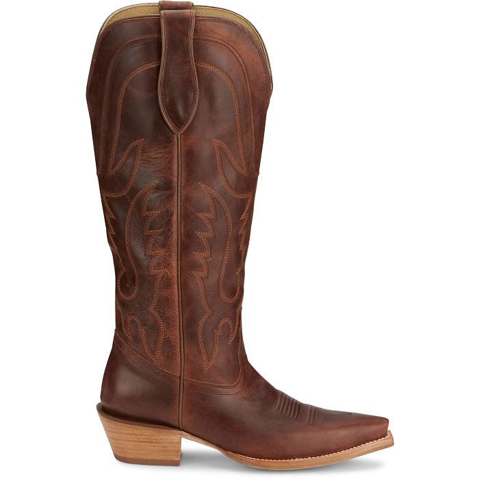Tony Lama Women's Jess 15" Western - Cognac (Brown)