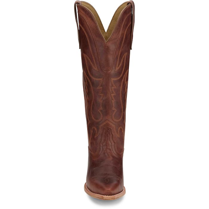 Tony Lama Women's Jess 15" Western - Cognac (Brown)