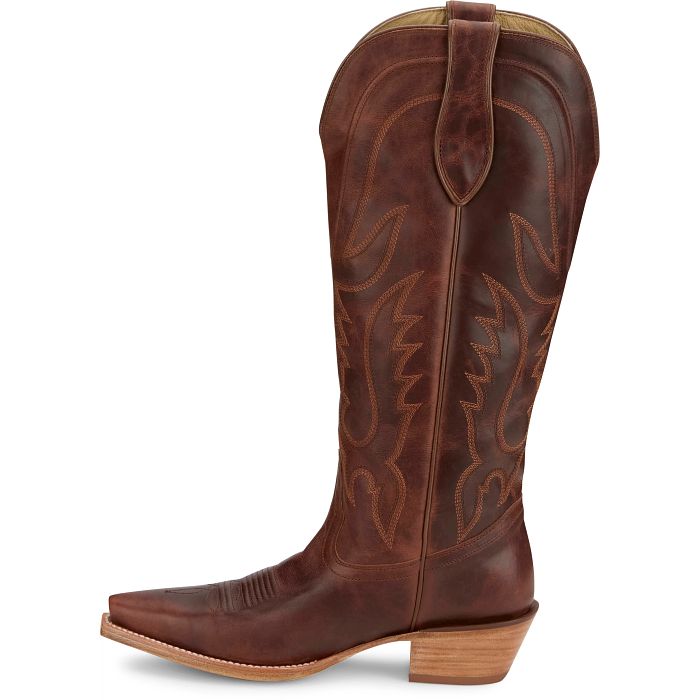 Tony Lama Women's Jess 15" Western - Cognac (Brown)