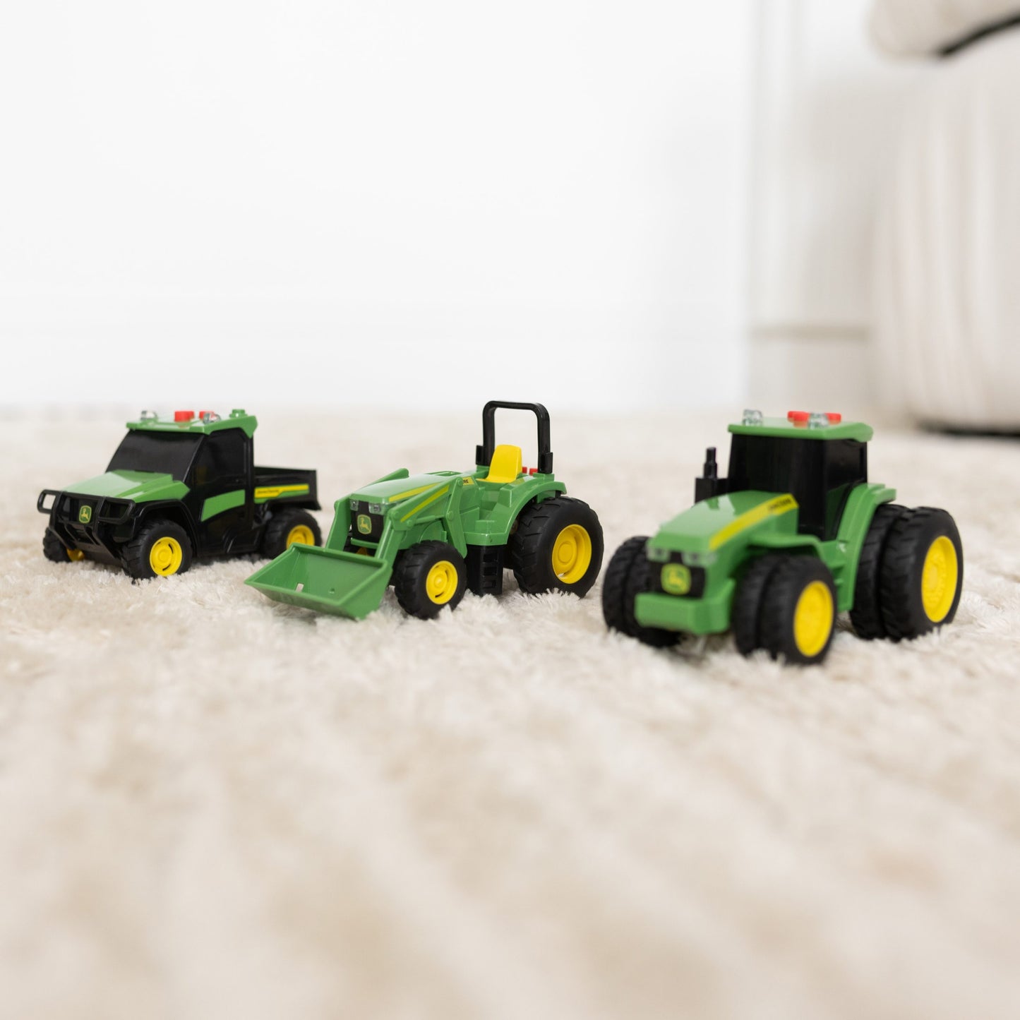 John Deere Lights & Sound Mini Tractors 3 Pack