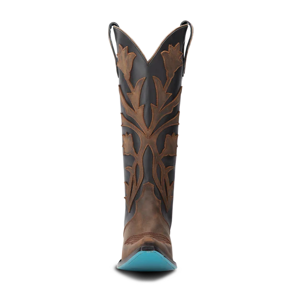 Lane Boots Jet Black & Burnt Caramel