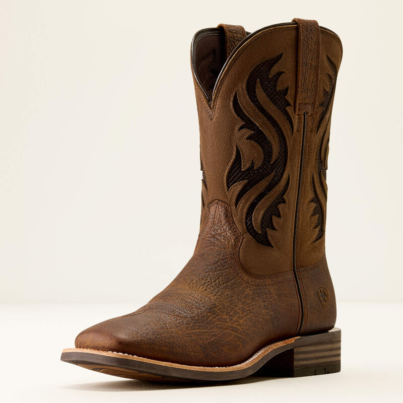 Ariat Men's Kanyon Toughstock VentTEK Wide Square Toe Cowboy Boot - EARTH|ADOBE MOCHA SUEDE