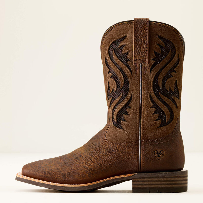 Ariat Men's Kanyon Toughstock VentTEK Wide Square Toe Cowboy Boot - EARTH|ADOBE MOCHA SUEDE