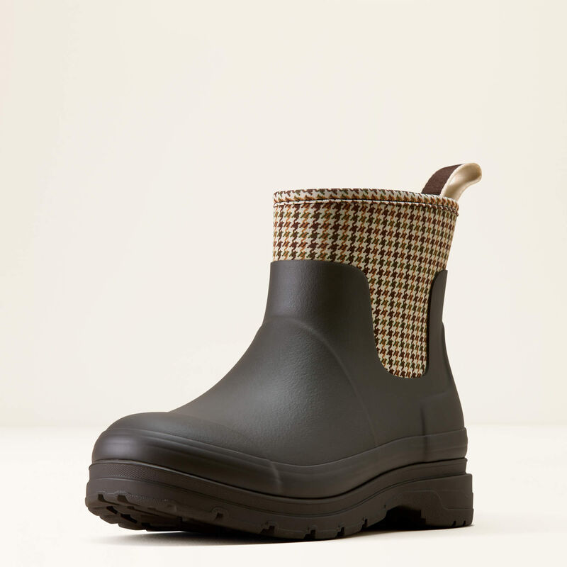 Ariat Women's Kelmarsh Shortie Rubber Boot - Chocolate/Tan Twill