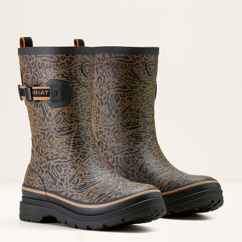 Ariat Women's Kelmarsh Mid Rubber Boot - Ocelot Print