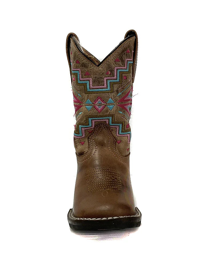Roper Kids Monterey Aztec leather Boot Brown