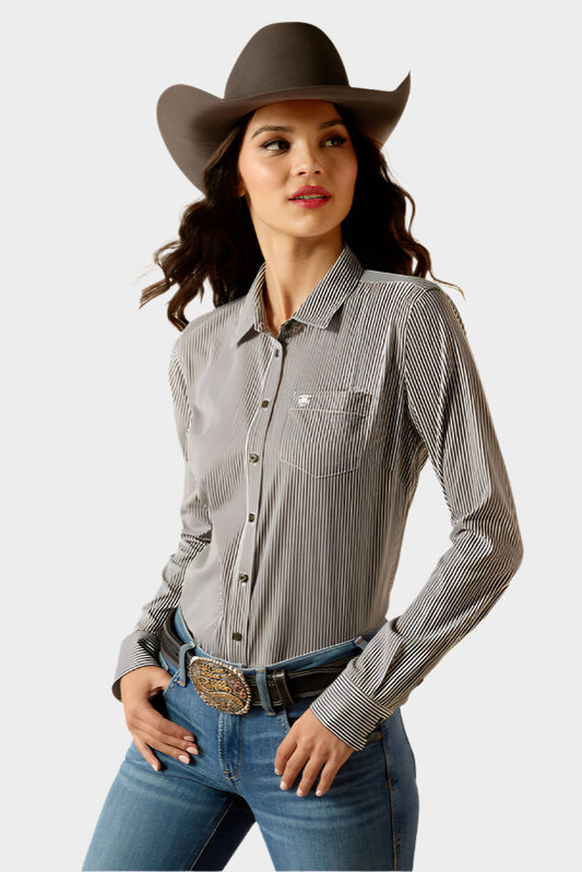 Ariat Women's Kirby Pro Shirt - RELIC|WHITE STRIPE