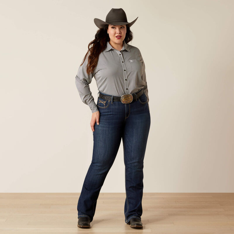 Ariat Women's Kirby Pro Shirt - RELIC|WHITE STRIPE