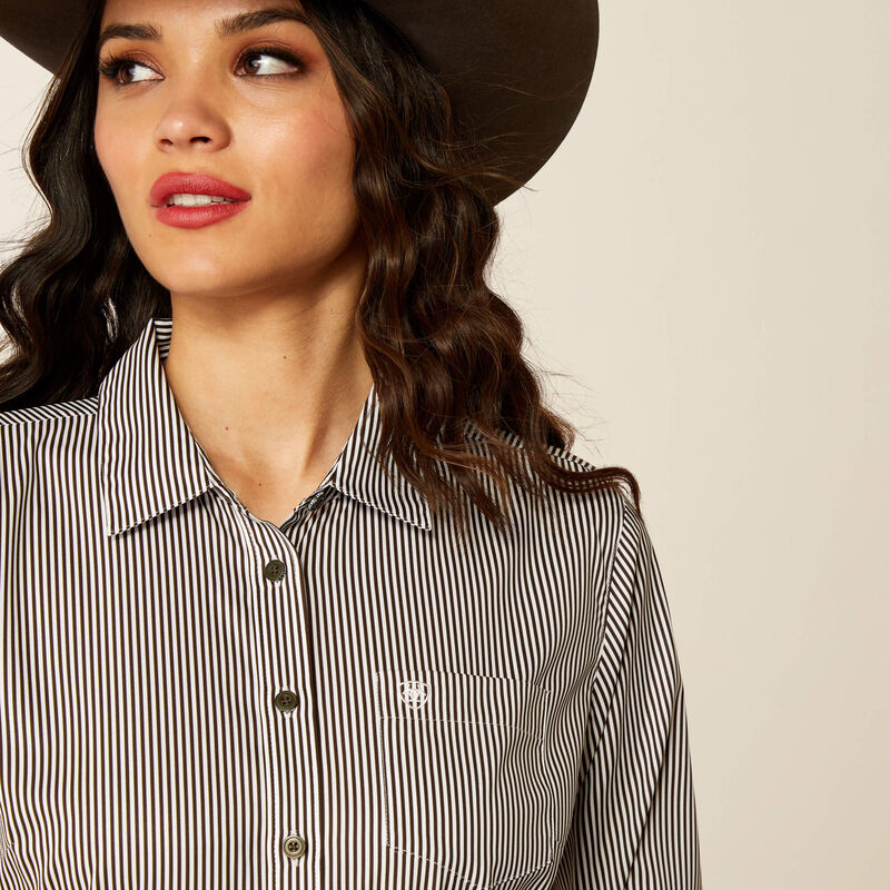 Ariat Women's Kirby Pro Shirt - RELIC|WHITE STRIPE