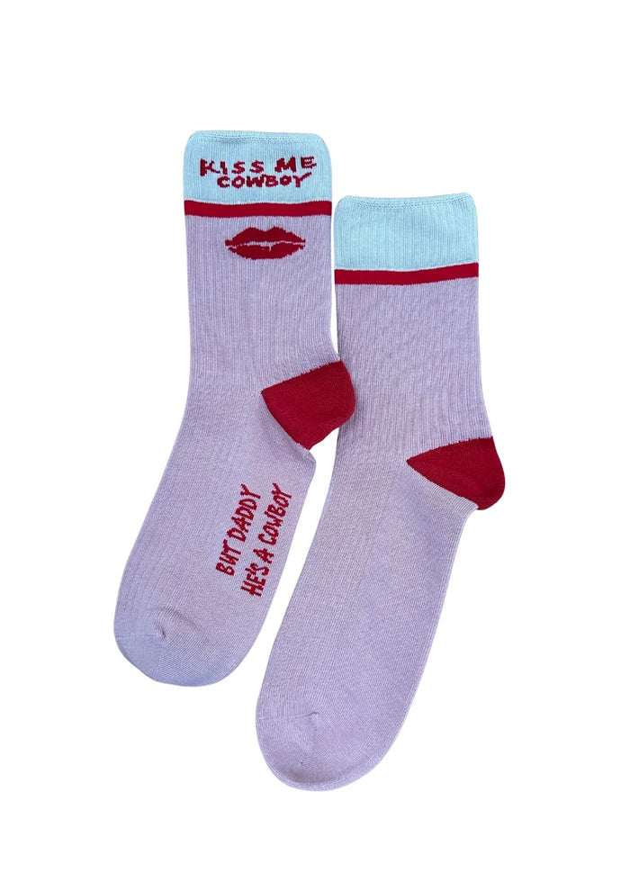 FAR MER Kiss Me Cowboy Socks