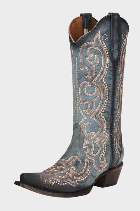 CORRAL BOOT LADIES BLUE JEAN EMBROIDERY & TRIAD