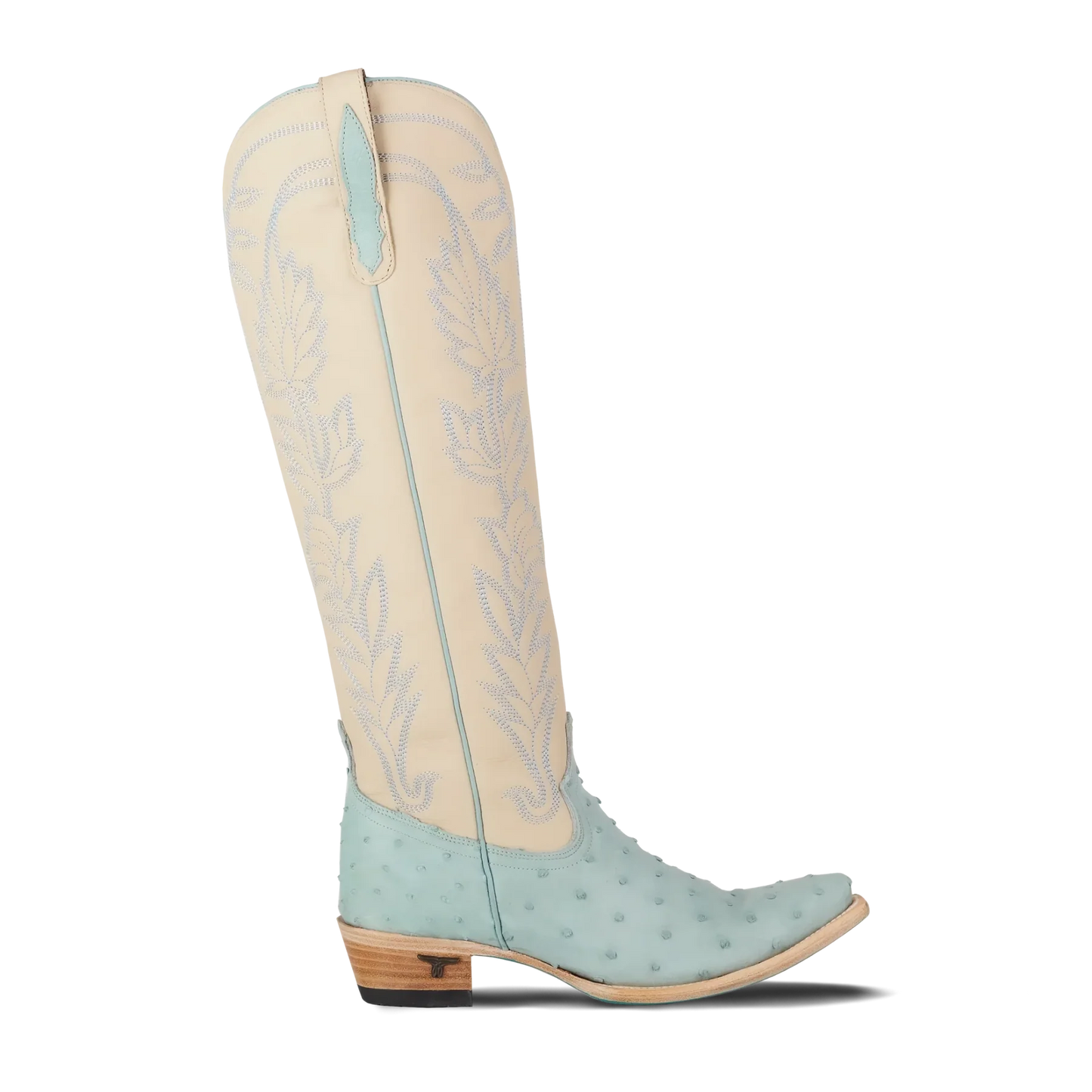 Lane Boots Sandaga Knee High - Powder Blue Ostrich