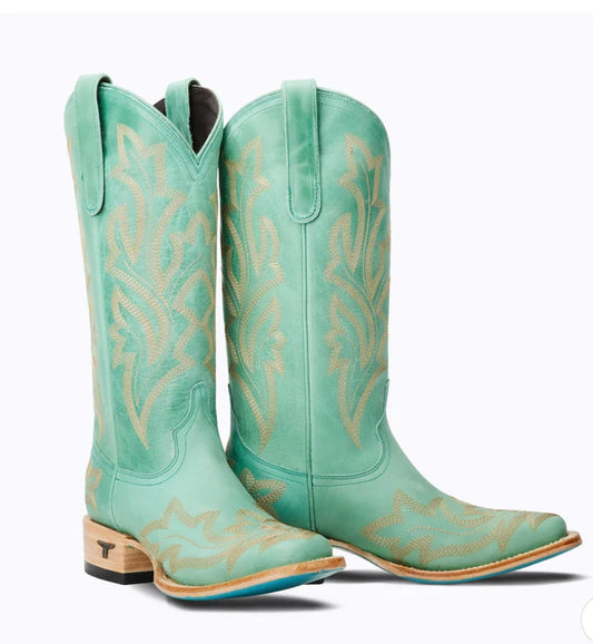 Lane Boots Saratoga Square Toe Turquoise