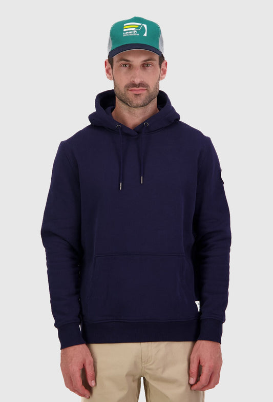 LINE 7 MEN'S BACKSTAY COTTON HOODIE (NAVY)
