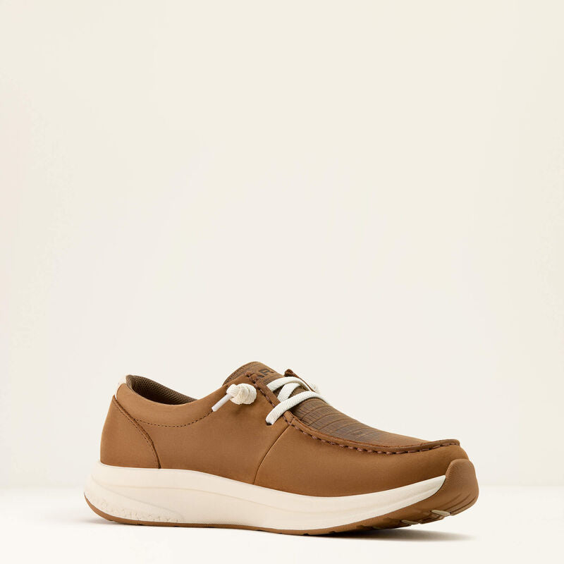 Ariat Ladies Buckeye Waterproof Shoe - COFFEE BEAN|BROWN LIZARD EMBOSS