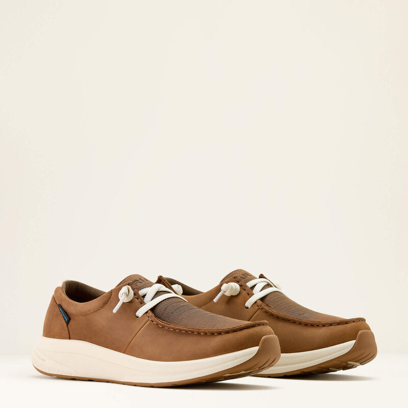 Ariat Ladies Buckeye Waterproof Shoe - COFFEE BEAN|BROWN LIZARD EMBOSS
